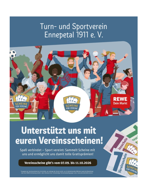 Scheine für Vereine: Sammelt mit für den TuS