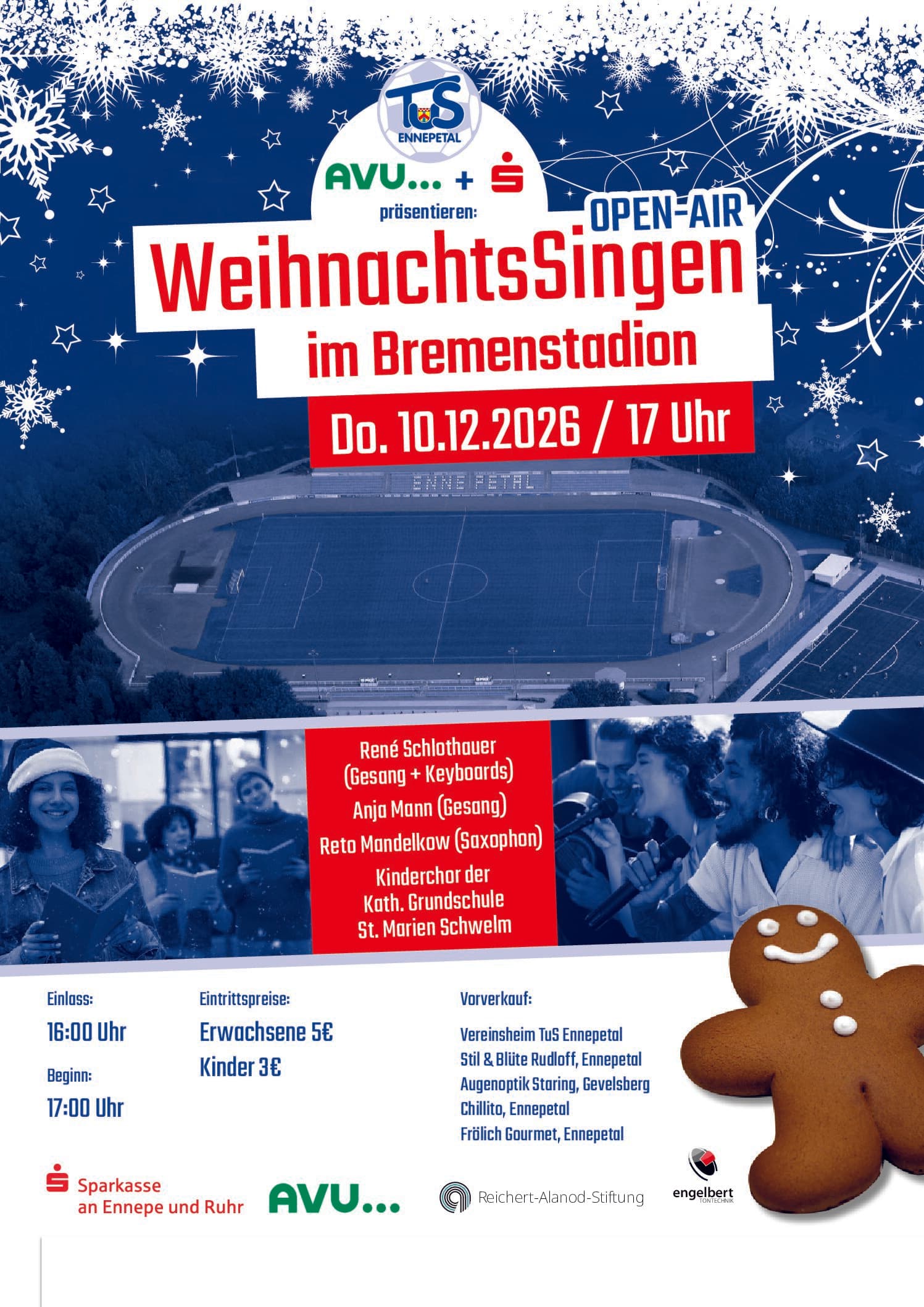 WeihnachtsSingen im Bremenstadion am 10. Dezember 2026